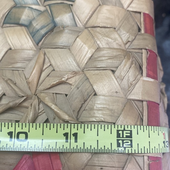 2 Handwoven Natural and Pink Storage Baskets - Picture 16 of 16